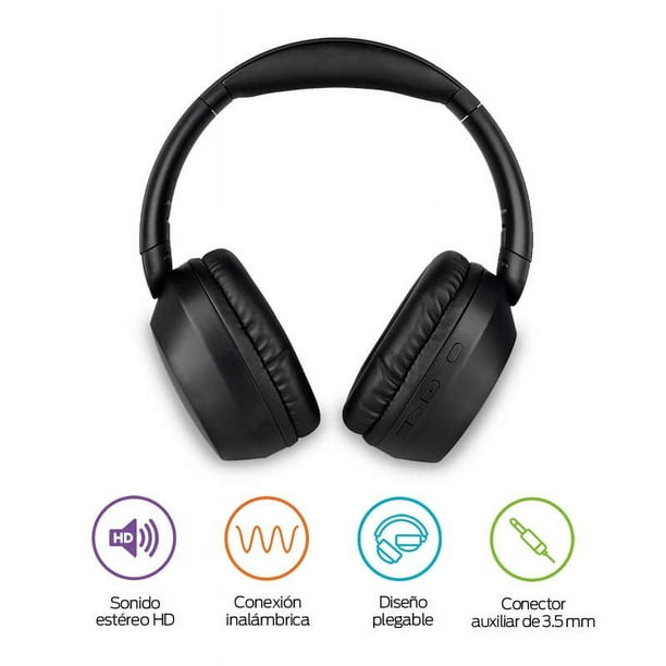 Auriculares Manos Libres Bluetooth Con Radio FM / AUX 3.5MM / MicroSD / SIN  CABLE DE CARGA