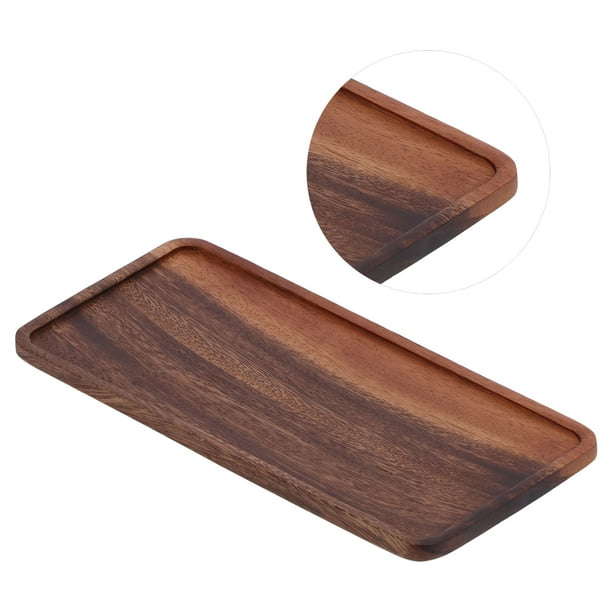 Bandeja de madera, bandeja de madera de nogal, plato rectangular de madera  de nogal, bandeja para servir de nogal, diseño de última generación