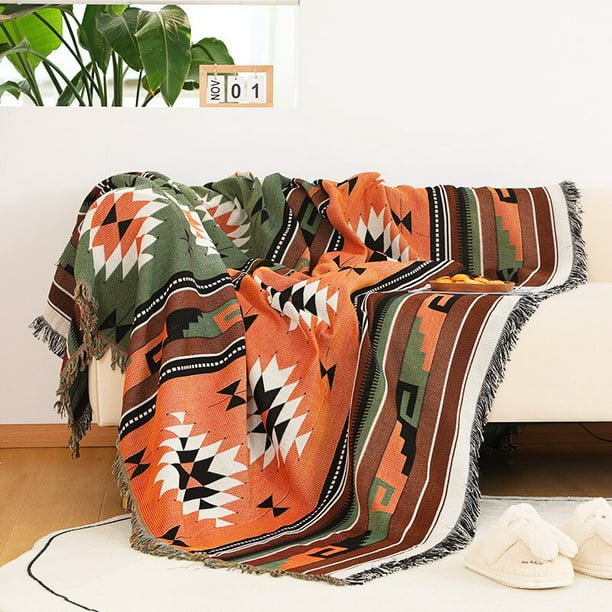 Sofa Bodega cover Sofa Boho bed Blanket | throw Decorative Blanket Blanket With Aurrera Plaid Jinjia Camping Tassel90x90cm en Outdoor Gao Bohemian for LED Picnic línea Blanket