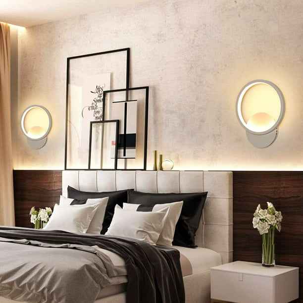 Lámpara LED 13W de Pared Interior, Lámpara Redonda en Blanco Cálido 3000K  para Dormitorio Moderno de Vhermosa