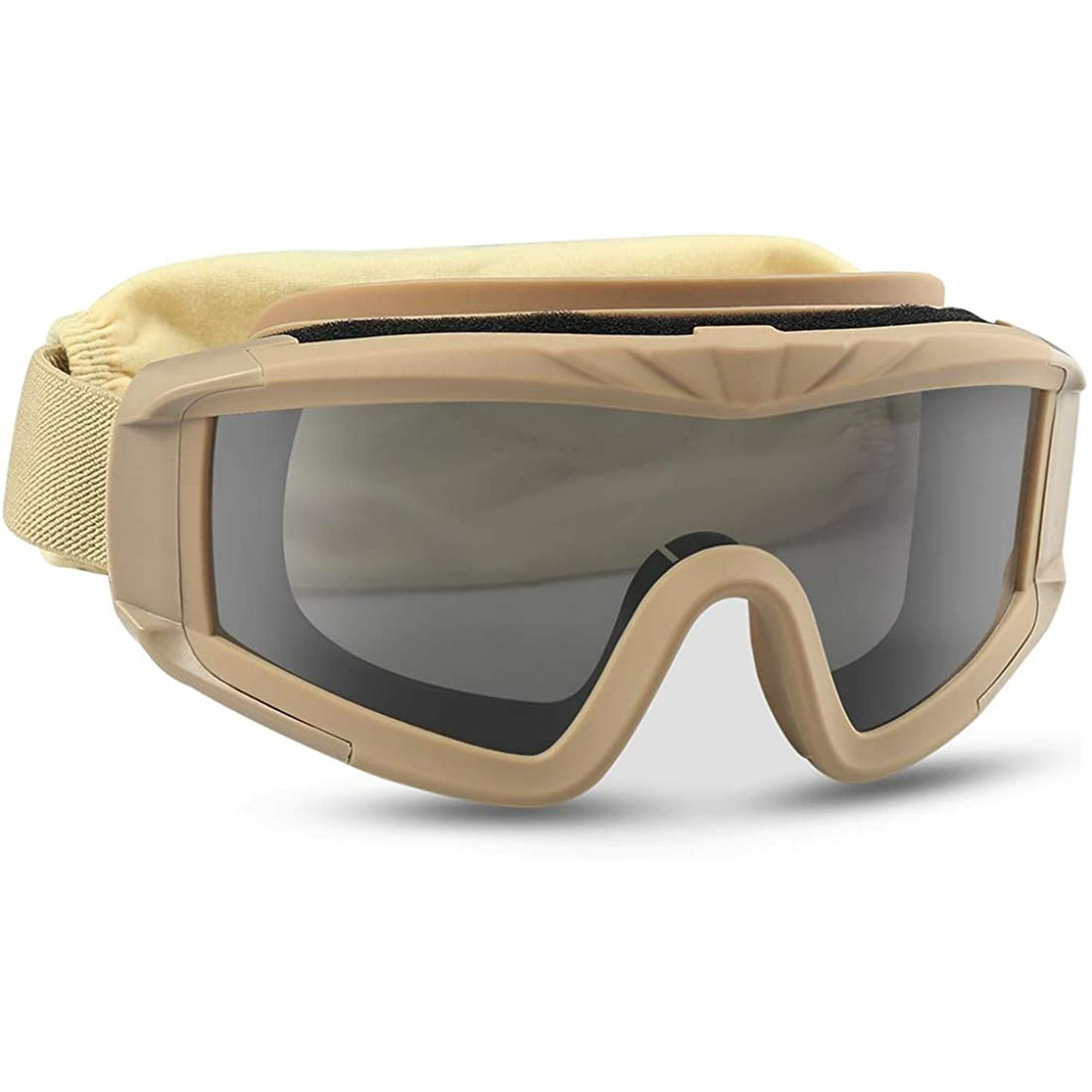 Airsoft - Gafas tácticas de seguridad con 3 lentes intercambiables antivaho