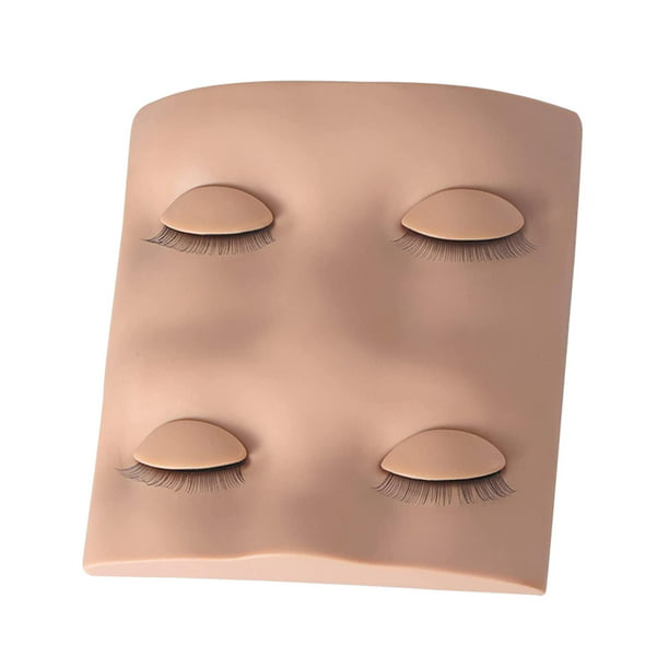 Kits de maquillaje 1pc cabeza de maniquí con 4 pares de párpados extensión  de pestañas práctica maniquí cabeza maniquí maniquí