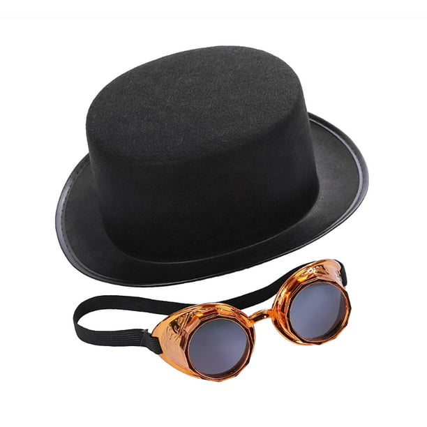 Sombrero Steampunk, accesorios con gafas para cosplay, hombres, caballeros,  bodas, vacaciones Yinane sombreros de copa