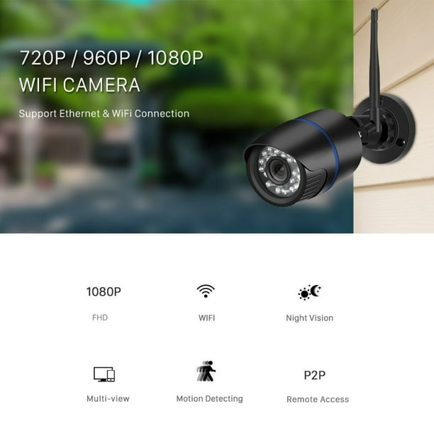 Cámara de seguridad Wifi full HD fija con batería recargable CCTV