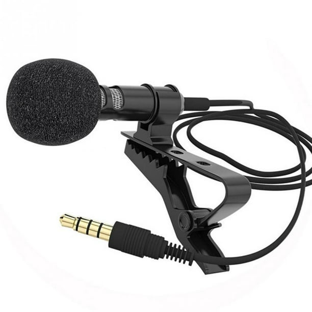 Micrófono para teléfono inteligente, micrófono de solapa Lavalier Micrófono  de audio y video para grabación de , entrevista