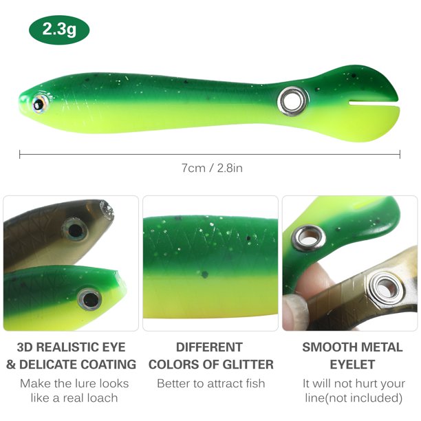 Le fish 70mm 2.3g Silicone Bait Fishing Lures Soft Lure Pesca