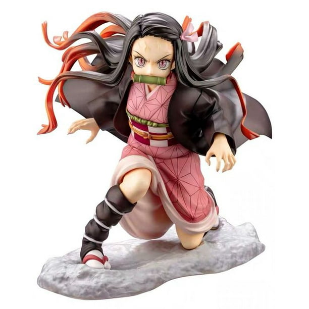 Figuras de acción de Demon Slayer para niños, juguete coleccionable de  Anime de 12cm, con figuras de Kamado, Nezuko Gong Bohan LED