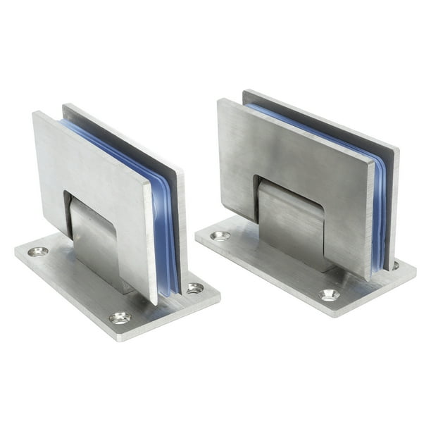 Bisagras para gabinetes de cocina, 2 piezas Bisagra de puerta de vidrio sin  marco Bisagra de puerta de gabinete de ducha Bisagras de acero inoxidable