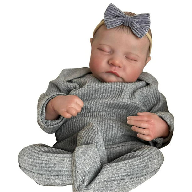 Muñeca Reborn realista para niños y niñas de 19 pulgadas, muñecas de  silicona para bebés recién nacidos que se ven reales, muñecas para dormir,  juguetes para niños, regalos49cmPorcelana Deng Xun unisex