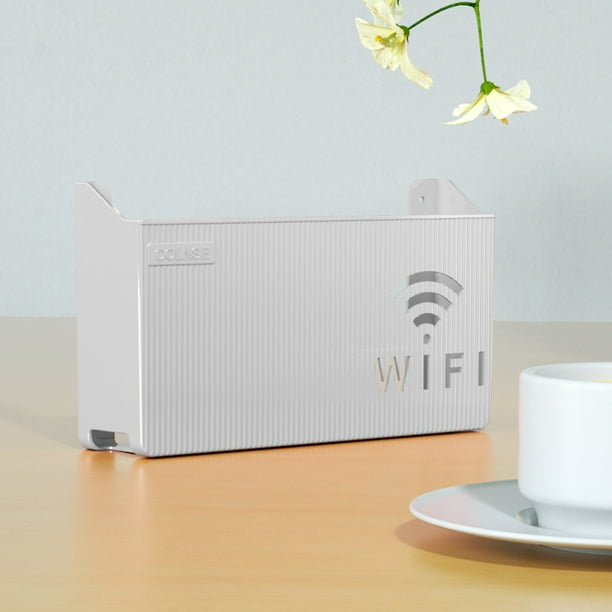 Caja de almacenamiento de enrutador WiFi, soporte de enrutador WiFi,  soporte de montaje en pared, soporte de estante para accesorios de TV,  enrutador