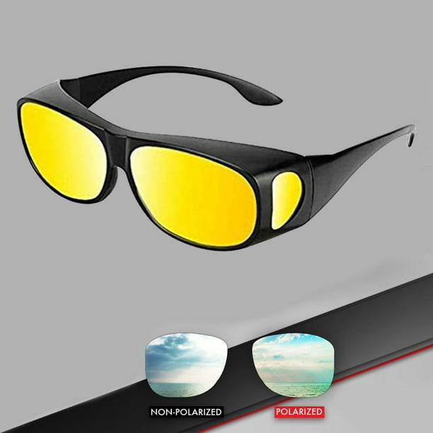 LVIOE Gafas polarizadas de visión nocturna para mujer, gafas teñidas  amarillas con decoración de mariposa para conducción nocturna, Normal