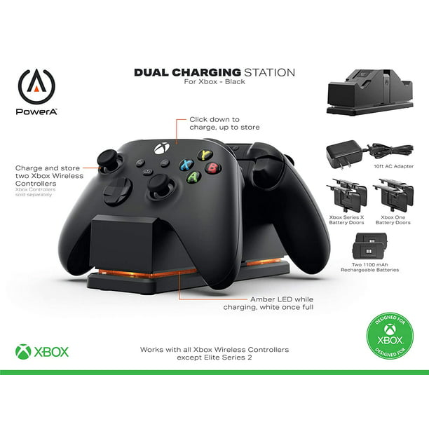 Base De Carga Carga Dual Para Control Xbox One Compatible Con Todos Los  Modelos Incluye 2 Baterías 1200mah Color Negro