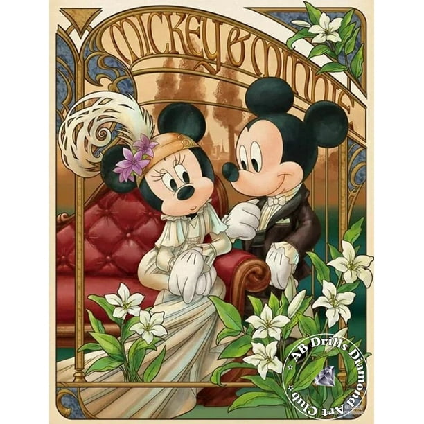Pintura de diamantes de Disney 5D DIY, mosaico de diamantes de princesa de  dibujos animados, Mickey Mouse, bordado de diamantes de imitación,  imágenes, decoración del hogar, regalo