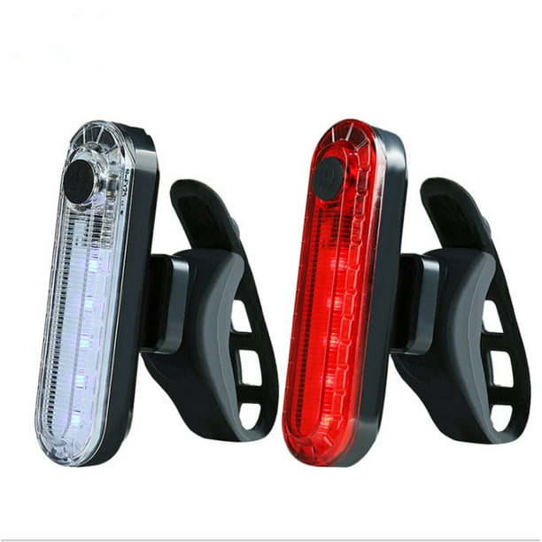 Luz trasera para bicicleta (2 unidades), luz intermitente de seguridad  recargable por USB, LED rojo ultrabrillante, fácil de instalar, alta  intensidad, 4 modos de iluminación para bicicleta