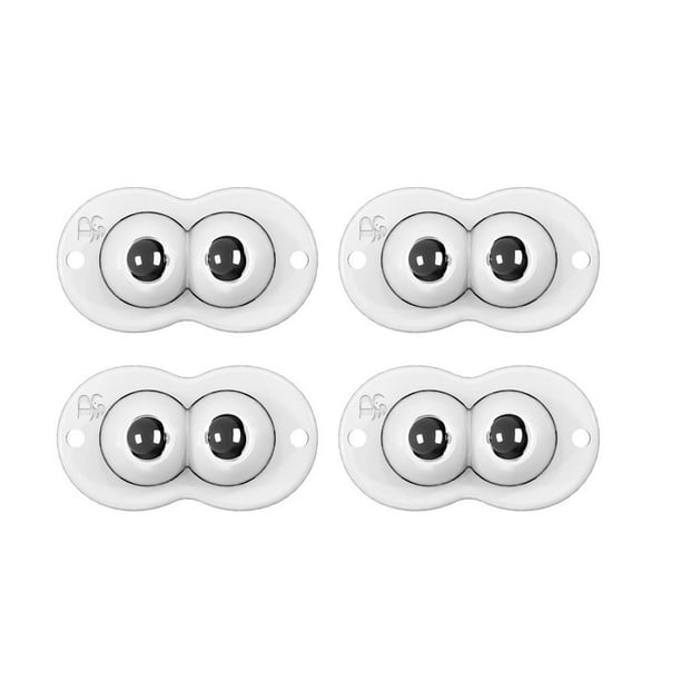 4 Uds Mini ruedas giratorias sin ruido ruedas pequeñas autoadhesivas  (Cuenta de acero negro) Ndcxsfigh Libre de BPA