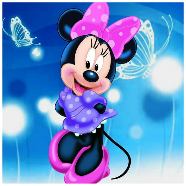 Pintura de diamante Cuadro Kit Crystal Art - Mickey y Minnie - 30 x 30 cm