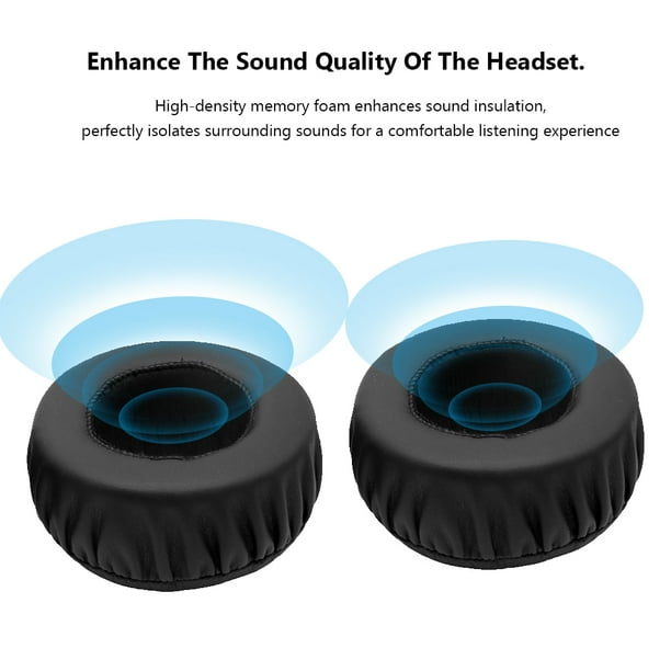 2 pares de almohadillas de esponja para audífonos, auriculares cómodos,  almohadillas de silicona para auriculares, almohadillas de repuesto para