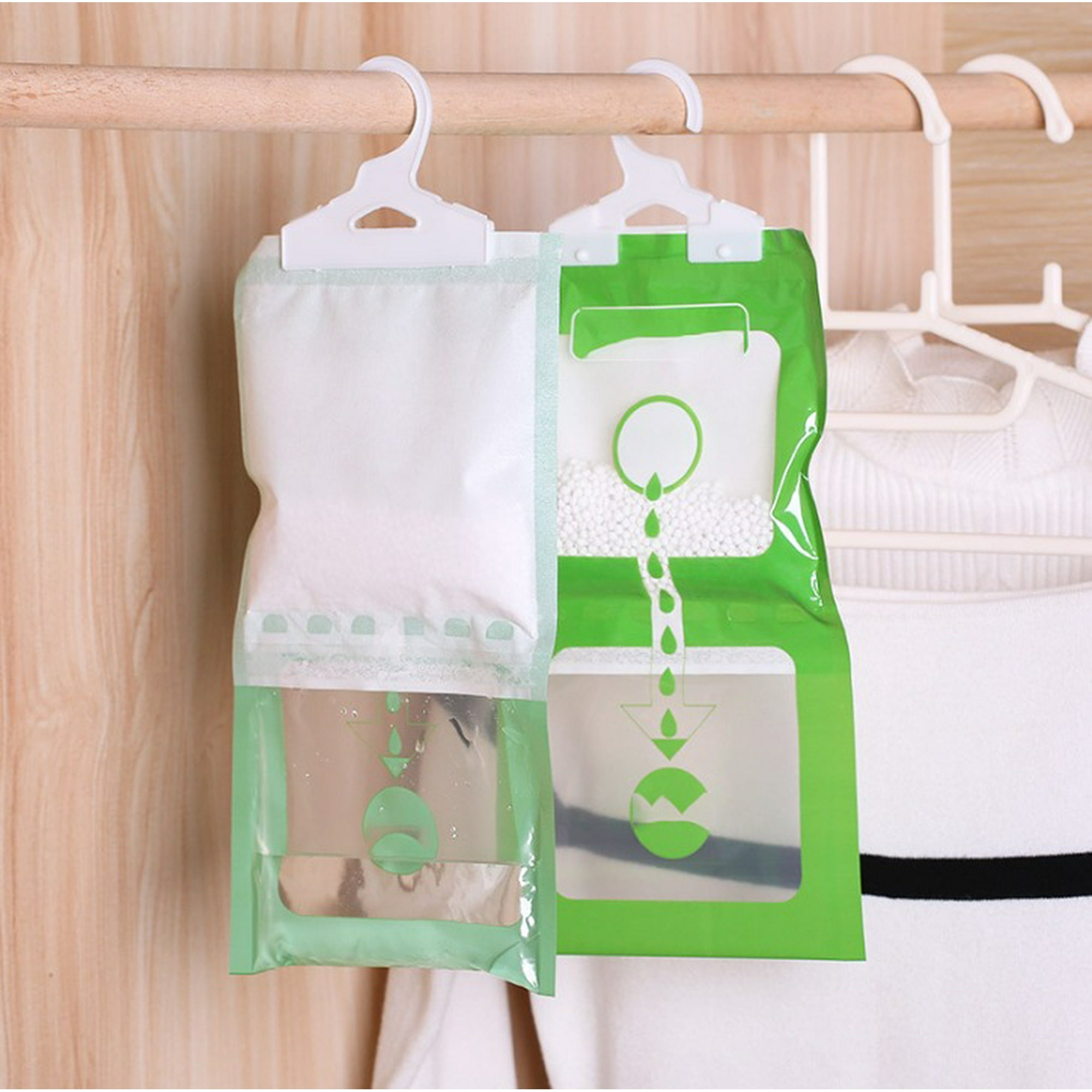 Caja de deshumidificación de ropa, bolsa de humedad desmontable para armario  ropero