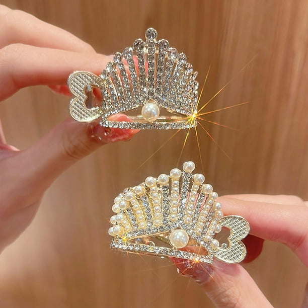 Coronas de diamantes de imitación de oro y plata para vasos