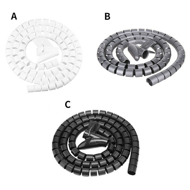 Organizador De Cables En Espiral Flexible Cuerda Del Tubo De Almacenamiento  2m