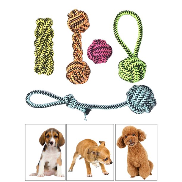 Juego De Juguetes Para Perros De 12 Piezas- Juguete de cuerda para perros,  Juguete Para Masticar