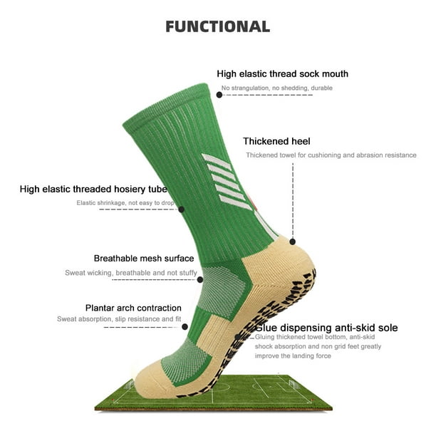 2 pares de calcetines deportivos antideslizantes para niños, agarre de goma  antideslizante para fútbol, rugby, baloncesto, correr, yoga Zhivalor  CPB-SSW2252-3