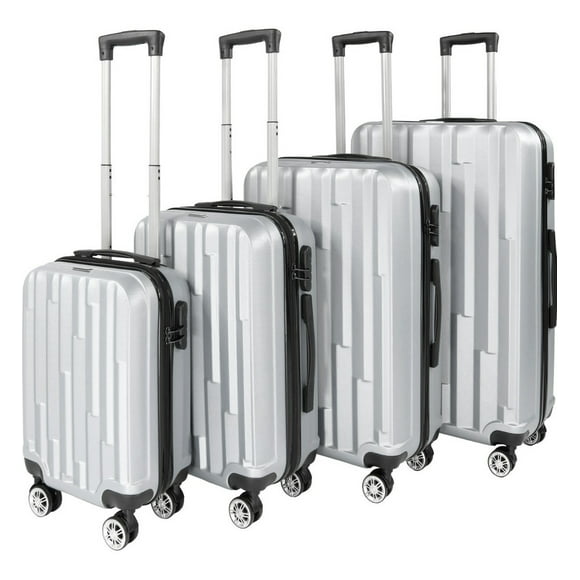 set 4 maletas equipaje ultra rack and pack resistente ruedas 360