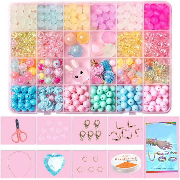 Kits de abalorios para niñas - Manualidades para niños Kits de fabricación para  niñas de abalorios a Gloria Perlas de pulsera de los niños