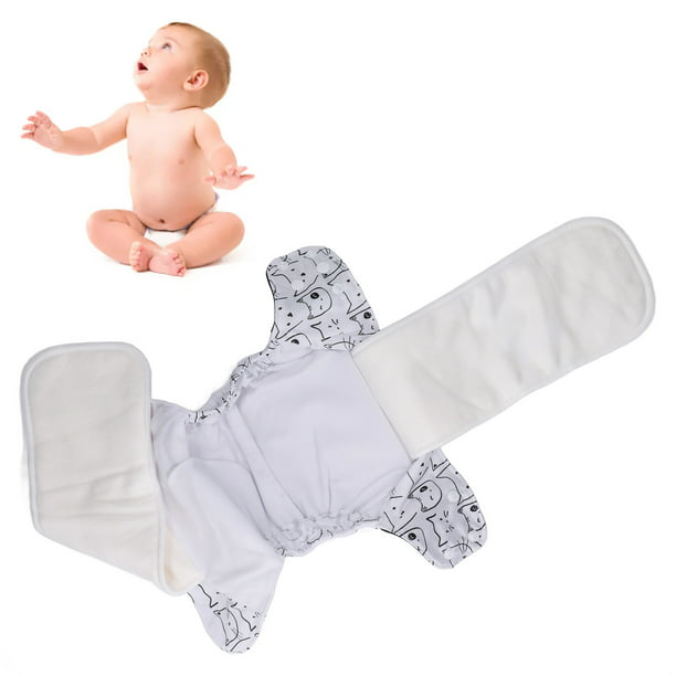 Pañales de tela 4pcs / pack Pañales de tela para bebés Lavable Reutilizable  Pañal de tela de bolsillo Secado rápido Transpirable Impermeable Talla