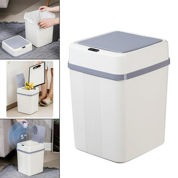 Bote De Basura Bote de basura Cubo de basura de 20L con Sensor automático,  cubo de basura IPX5 resistente al agua para dormitorio Wdftyju