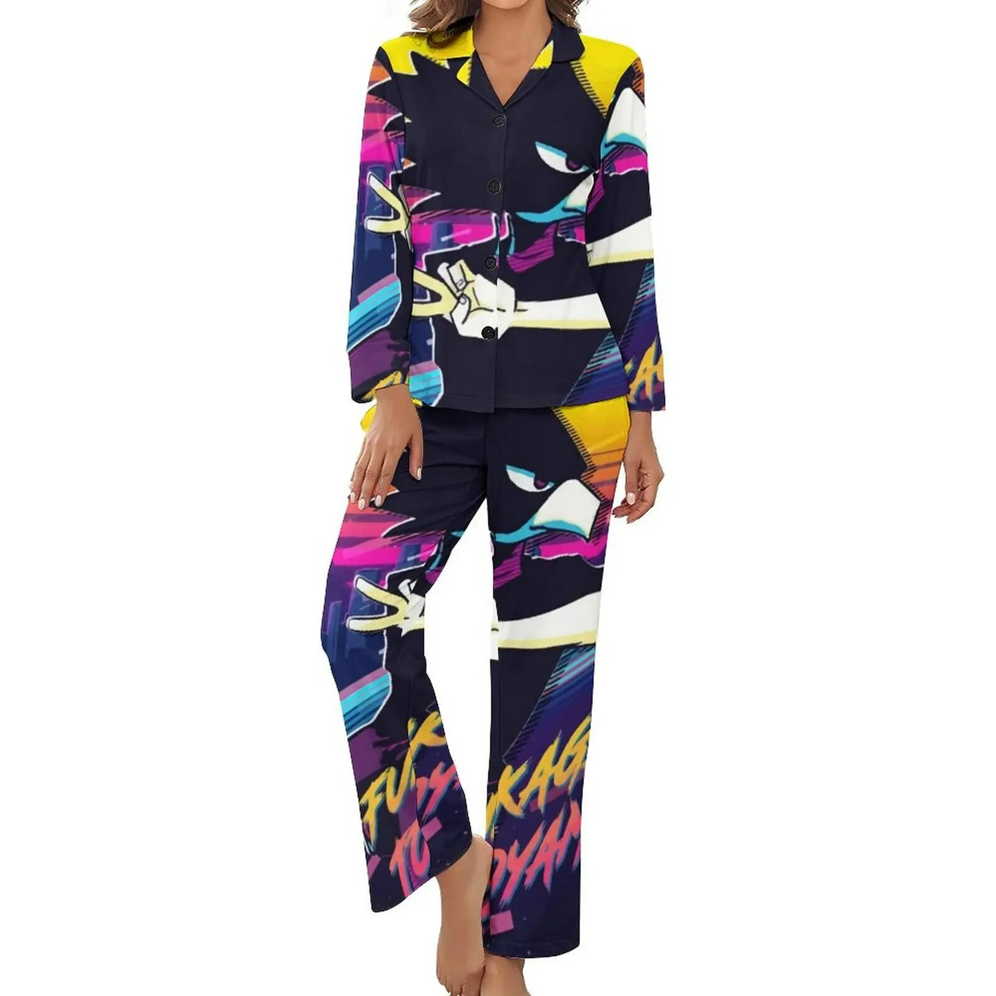 Pijamas de my hero academia para mujer, ropa de dormir suave de manga larga con cuello en v, conjunto de 2 piezas personalizado, shoto todoroki de manga larga para otoño