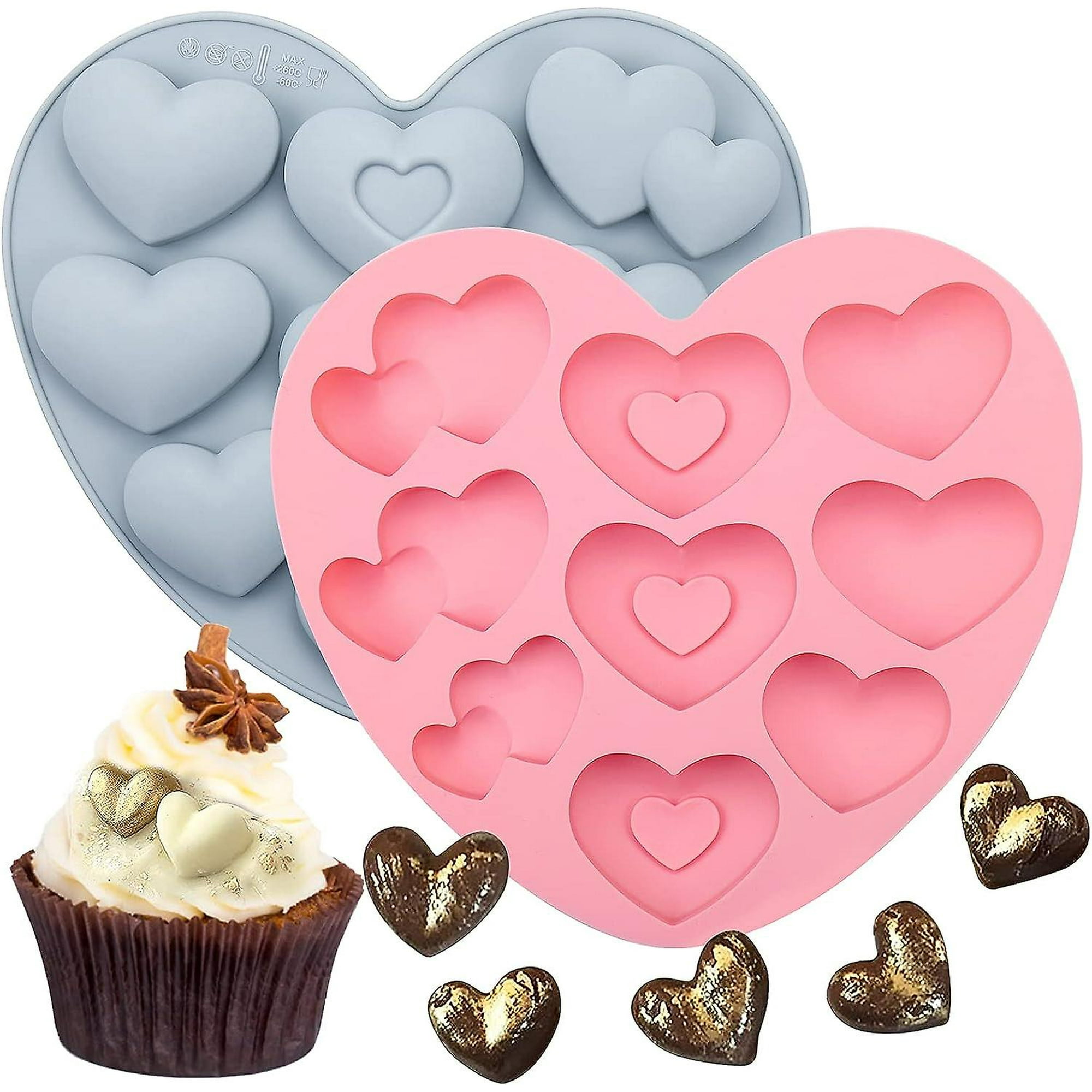  Taavi forma de corazón molde de silicona (Candy, bombones,  cubitos de hielo, gelatina, cera) de dedo (t-821 – 292) : Hogar y Cocina
