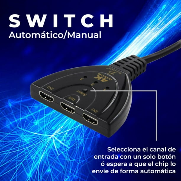 Selector Manual HDMI 2 Entradas - 1 Salida