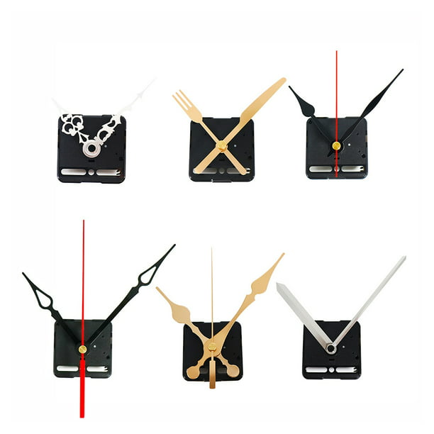 5 Mecanismos de Movimiento de Reloj de Pared de , de Reloj a para Piezas de  Repuesto de Reloj DIY (negro, Verde) Sunnimix Movimiento del reloj de pared  de cuarzo