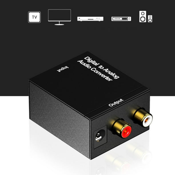 Óptico a coaxial, convertidor de audio digital coaxial a óptico, adaptador  divisor de convertidor de audio digital bidireccional, Plug and Play