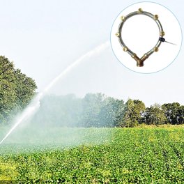 Aspersor de agua para césped y patio, rociador de manguera oscilante para  gran área de jardín, sistema de riego giratorio automático de 360° para