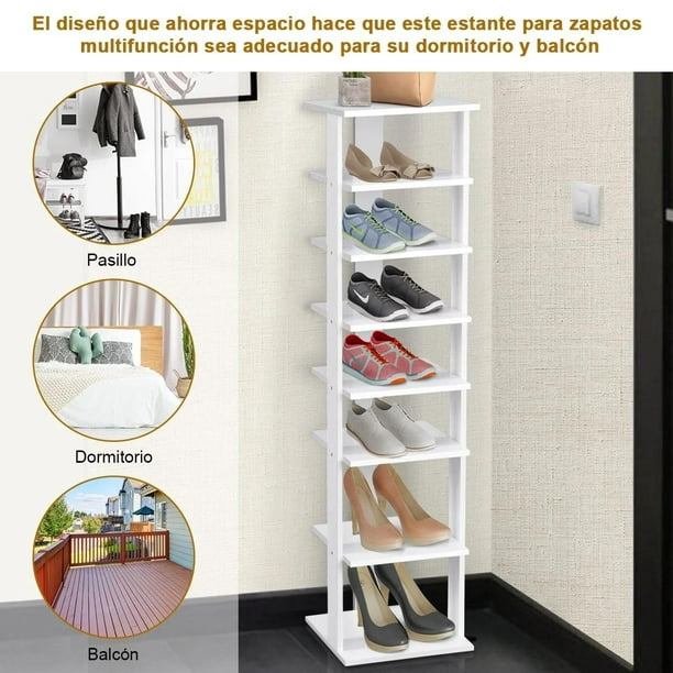 COSTWAY Estante para Zapatos Zapatero con 7 Compartimientos Organizador  para Zapatos Libr…