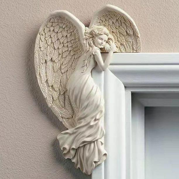 Alas de ángel que cuelgan la decoración de la pared, arte del ala del hierro  del vintage Escultura de arte de los accesorios grandes antiguos para  mayimx Colgante de pared de alas