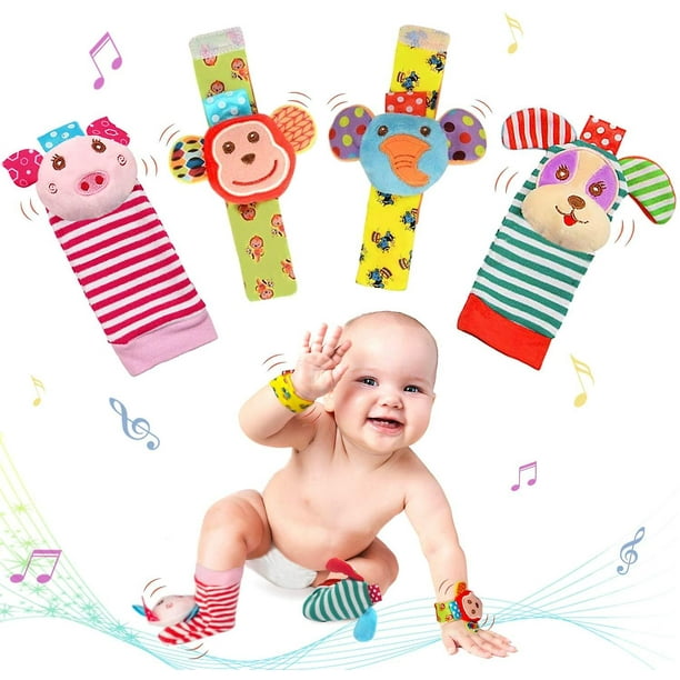 Sonajero suave para bebé, sonajeros para muñecas, calcetines con sonajero,  buscadores de pies, juguetes de desarrollo suaves, artículo de juego para  el tobillo y la mano para bebés YONGSHENG 8390605656958