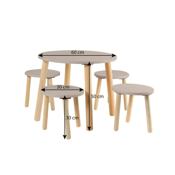 Mesa y 2 sillas infantiles de diseño Duduk