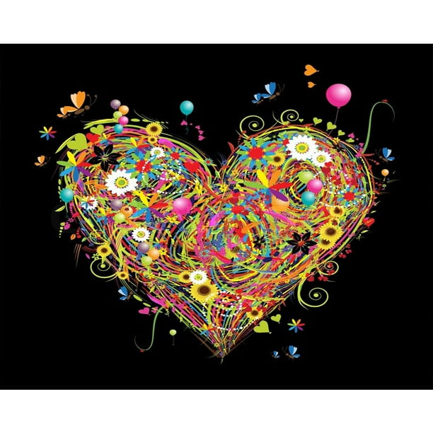 Cuadros Decorativos Pintura al óleo de corazones abstractos por números,  manualidades DIY, dibujo para colorear, decoración del hogar Ndcxsfigh  Nuevos Originales