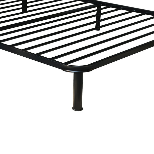 Base de cama plegable de tamaño matrimonial, base de cama de plataforma de  metal negro, no necesita somier, base de cama de plataforma de tamaño