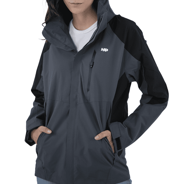 Chamarra Impermeable de Alta Calidad para Mujer Color Gris, Abrigo ligero  Impermeable hecho de Poli HikePath