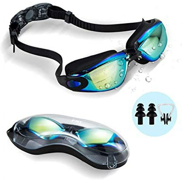 Portzon Gafas de natación unisex para niños, antivaho y sin fugas, visión  transparente, para piscina de agua