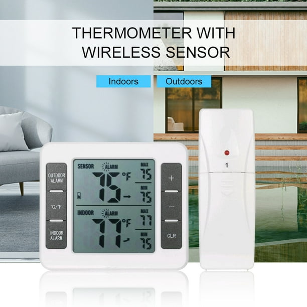 Termómetro interior y exterior, termómetro inteligente con sensor  inalámbrico para exteriores