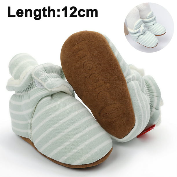 1 par de botines de algodón de invierno, calcetines para bebé Unisex, suela blanda, calcetines antideslizantes de lana acogedor, zapatillas de para primeros pasos para niños pequeños Ormromra 221825-3 | Walmart en línea
