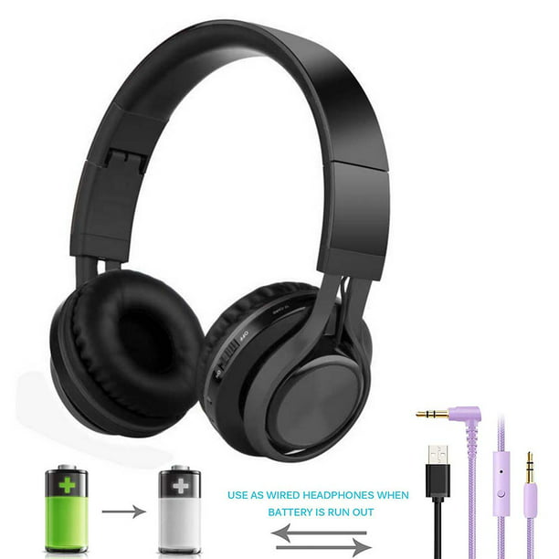Cascos Inalambricos Bluetooth, Auriculares Diadema Estéreo Inalámbricos  Plegables, Micrófono Incorporado, Cascos Bluetooth Inalámbrico y Audio  Cable para PC/ MP3/Móviles/TV(Oro) : : Electrónica