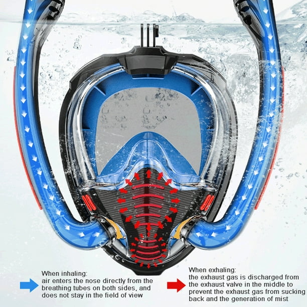 Tubo de respiración frontal de silicona para natación, equipo de buceo  profesional para adultos