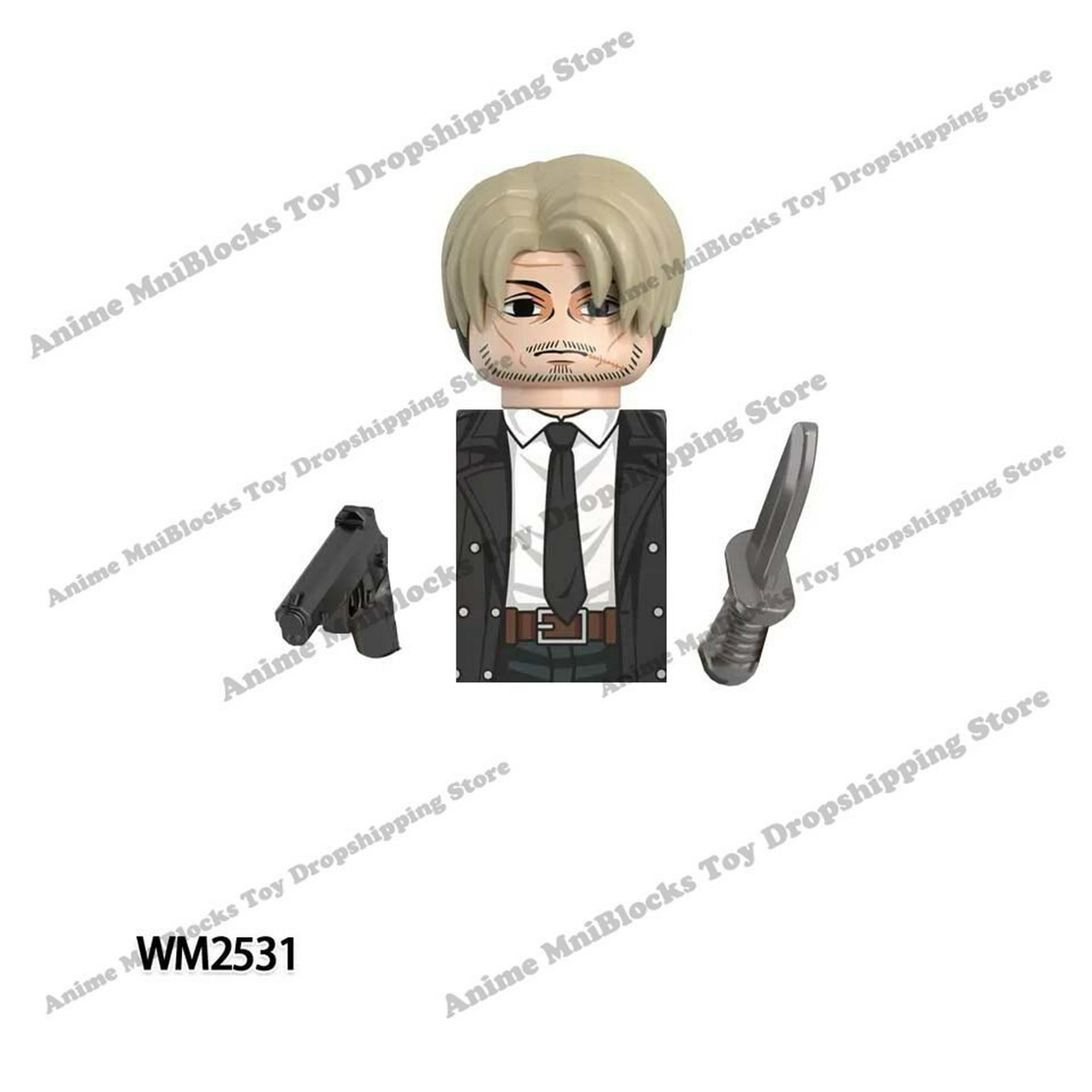 Novo Anime Chainsaw Man Denji Pochita Power Mini Figuras De Construção De  Blocos De Brinquedos Modelo KT1067