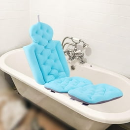 Almohada para bañera, soporte para la espalda con ventosas, cojín suave y  cómodo antideslizante para cabeza, cuello, baño, SPA , azul BLESIY Almohada  de bañera